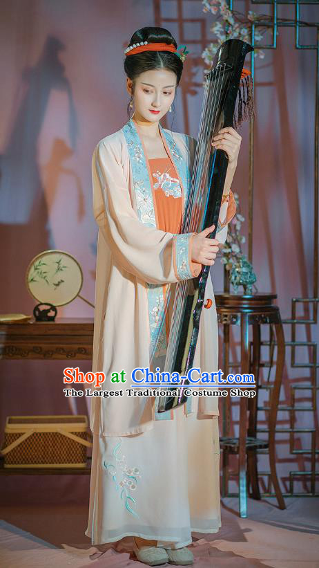 Traditional Chinese Ancient Noble Lady Garment Song Dynasty Hanfu Dress Historical Costumes Complete Set