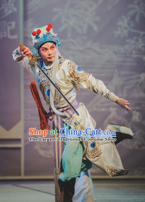 Chinese Kun Opera Wusheng Nan Ke Dream Garment and Headwear Kunqu Opera Martial Male Costumes Takefu Apparels Clothing