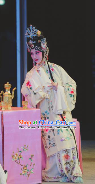 Chinese Kun Opera Diva Dress Apparels Costumes and Headdress Nan Ke Dream Kunqu Opera Hua Tan Actress Princess Yao Fang Garment