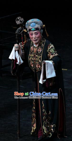 Chinese Kun Opera Noble Dame Garment Apparels Costumes and Headdress Dream of Red Mansions Kunqu Opera Dowager Countess Jia Dress