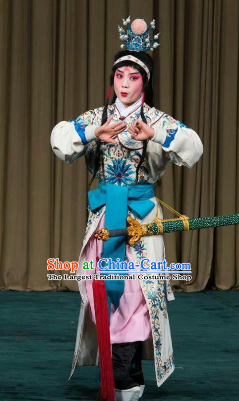 the Legend of Washing the Silk Gauze Chinese Kun Opera Young Man Garment Costumes and Headwear Kunqu Opera Martial Male Apparels Clothing