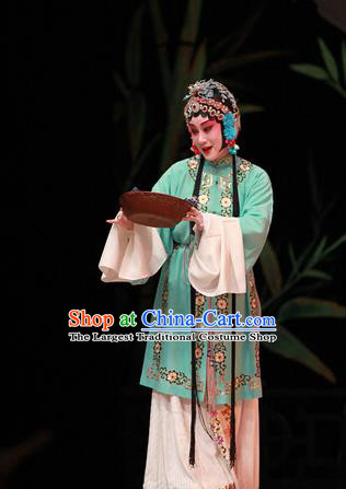 Chinese Kun Opera Young Female Actress Apparels Costumes and Hair Accessories Xiu Ru Ji Traditional Kunqu Opera Hua Tan Courtesan Li Yaxian Dress Garment