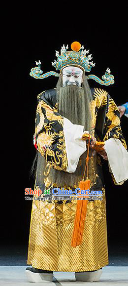 Continue the Pipa Chinese Kun Opera Elderly Male Costumes and Headwear Kunqu Opera Laosheng Garment Apparels Cao Cao Clothing