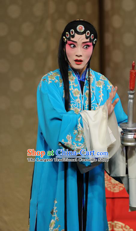 Chinese Kun Opera Distress Maiden Costumes Apparels and Headpieces Yu Jia Le Traditional Kunqu Opera Young Female Ma Yaocao Dress Garment