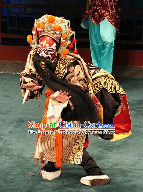 Zhong Kui Jia Mei Chinese Kun Opera God Zhong Kui Apparels Costumes and Headwear Kunqu Opera Male Garment Clothing