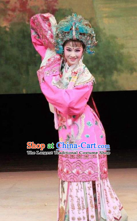 Chinese Shaoxing Opera Diva Hua Tan Dress Yue Opera The Arrogant Princess Apparels Garment Court Lady Costumes and Phoenix Coronet