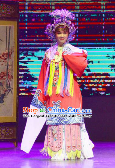 Chinese Shaoxing Opera Hua Tan Dress Yue Opera Diva Garment Costumes The Arrogant Princess Court Lady Apparels and Phoenix Coronet