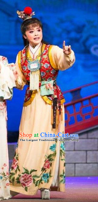 Chinese Classical Shaoxing Opera Noble Childe Garment Dream of the Red Chamber Costumes Yue Opera Young Male Jia Baoyu Apparels and Hair Ornaments