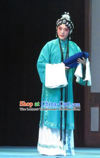 Chinese Ping Opera Hua Tan Garment Costumes and Headdress Bao Gong San Kan Butterfly Dream Traditional Pingju Opera Young Female Dress Apparels