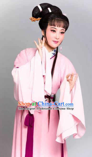 The Story of Hairpin Chinese Shaoxing Opera Civilian Female Dress Apparels Yue Opera Costumes Qian Yulian Garment and Headpieces