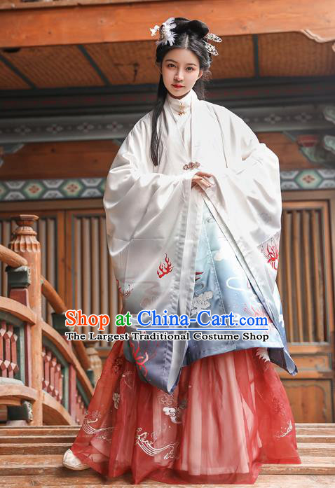 Chinese Traditional Hanfu Dress Apparels Ancient Ming Dynasty Noble Female Historical Costumes for Women