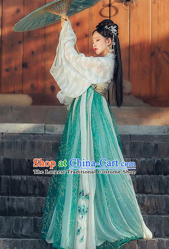 Traditional Chinese Hanfu Dress Tang Dynasty Royal Princess Historical Costumes Ancient Goddess Embroidered Apparels