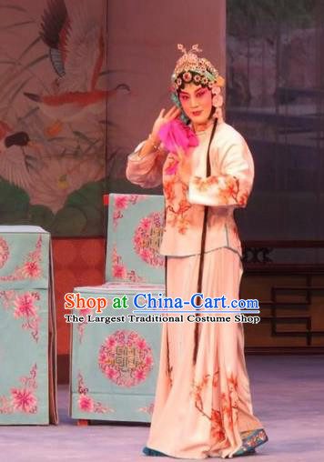 Chinese Ping Opera Actress Costumes Apparels and Headpieces Embroidered Shoes Traditional Pingju Opera Hua Tan Zhao Suqin Dress Garment