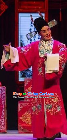 Chinese Yue Opera Scholar Tell On Sargam Young Male Costumes and Headwear Shaoxing Opera Xiaosheng Apparels Garment Clothing