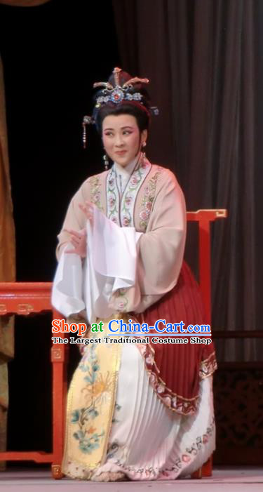 Chinese Shaoxing Opera Elderly Dame Dress Garment and Headpieces Yue Opera Emperor and the Village Girl Laodan Apparels Costumes