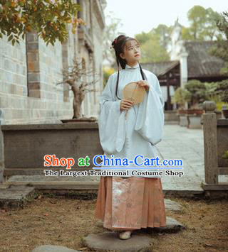 Chinese Traditional Ming Dynasty Aristocratic Lady Apparels Historical Costumes Ancient Princess Hanfu Dress Nobility Female Garment Blouse and Skirt