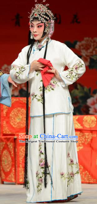 Chinese Ping Opera Huadan Xue Yaoqin Apparels Costumes and Headpieces The Oil Vendor and His Pretty Bride Traditional Pingju Opera Courtesan Dress Diva Garment