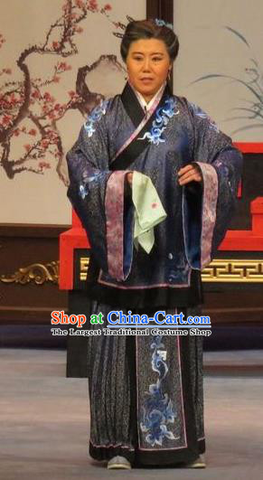 Chinese Ping Opera Elderly Female Apparels Costumes and Headpieces Southeast Fly the Peacocks Traditional Pingju Opera Pantaloon Dress Garment