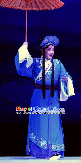 Tian Dao Xing Chinese Peking Opera Young Male Garment Costumes and Headwear Beijing Opera Xiaosheng Apparels Official Dong Hong Clothing