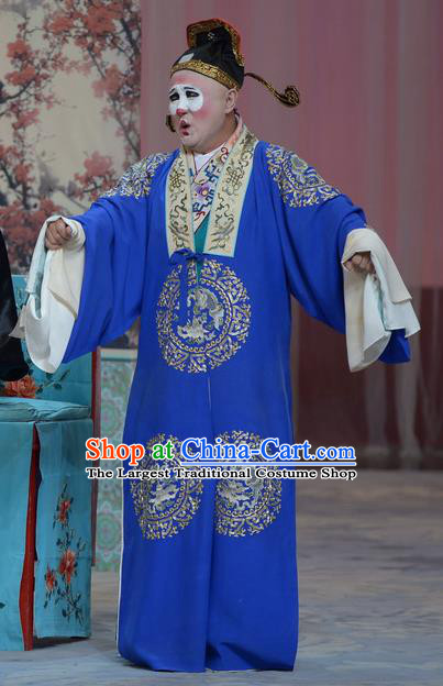 Su Xiaomei Chinese Peking Opera Chou Youth Garment Costumes and Headwear Beijing Opera Clown Apparels Clothing