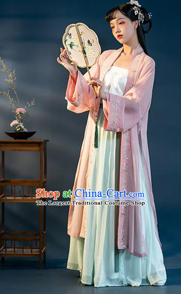 Chinese Song Dynasty Nobility Lady Historical Costumes Ancient Royal Princess Hanfu Dress Traditional Garment Apparels for Women