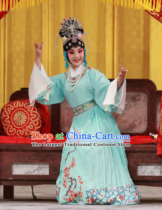 Chinese Beijing Opera Hua Tan Actress Apparels Huo Xiaoyu Costumes and Headpieces Traditional Peking Opera Young Lady Dress Diva Garment