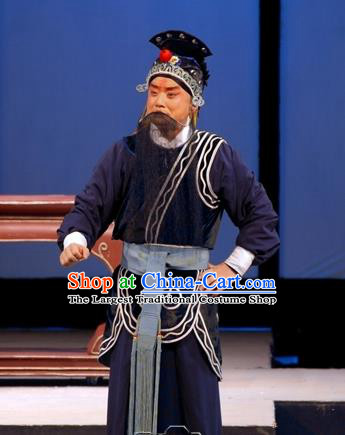 Wu Zetian Chinese Peking Opera Takefu Luo Binwang Garment Costumes and Headwear Beijing Opera Martial Male Apparels Old Man Clothing