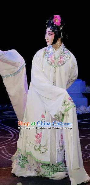 Chinese Beijing Opera Hua Tan Actress Apparels A Love Beyond Costumes and Headdress Traditional Peking Opera Huadan Dress Diva Qu Xiuxiu Garment