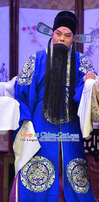 Sun An Dong Ben Chinese Peking Opera Magistrate Apparels Costumes and Headpieces Beijing Opera Elderly Male Prefect Garment Official Sun An Clothing