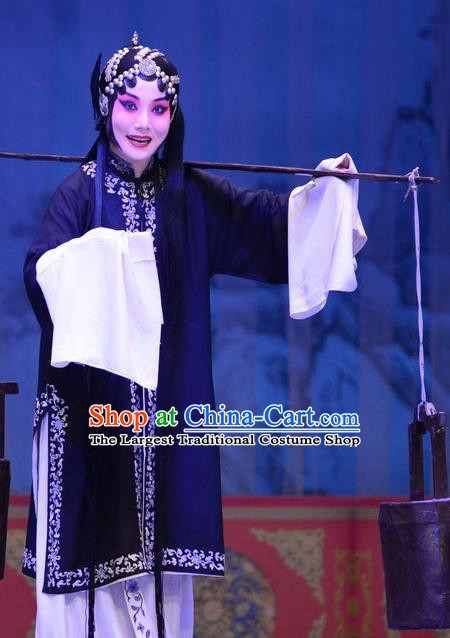 Chinese Ping Opera Tsing Yi Apparels Costumes and Headpieces Li Sanniang Traditional Pingju Opera Diva Dress Garment