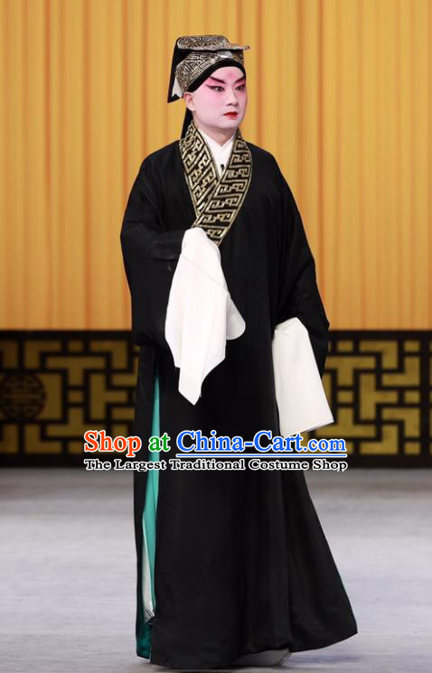 Chinese Peking Opera Scholar Zhang Shaolian Apparels Costumes and Headpieces Beijing Opera Young Male Garment Niche Clothing