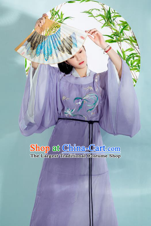 Chinese Traditional Song Dynasty Noble Childe Historical Costumes Ancient Swordsman Hanfu Robe Embroidered Garment for Men