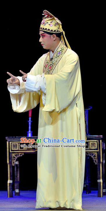 Guiying and Wang Kui Chinese Sichuan Opera Scholar Wang Kui Apparels Costumes and Headpieces Peking Opera Young Male Garment Niche Clothing