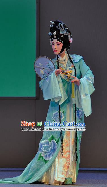 Chinese Sichuan Opera Rich Lady Xue Baochai Garment Costumes and Hair Accessories Traditional Peking Opera Hua Tan Dress Actress Apparels