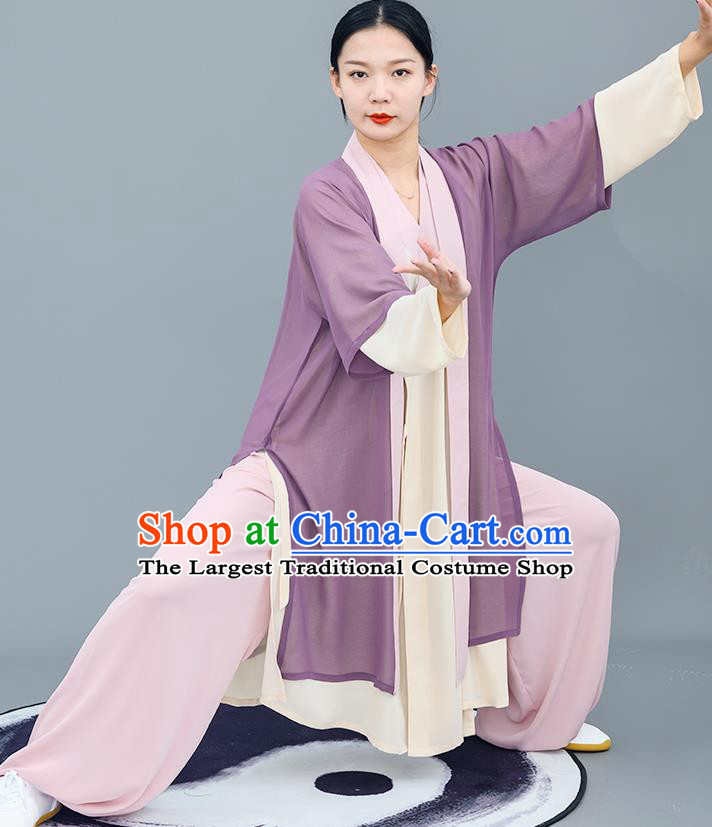 Chinese Traditional Tai Chi Competition Costume Professional Martial Arts Training Outfits Top Grade Tai Ji Performance Uniform for Women