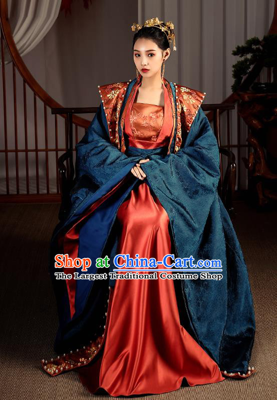 Chinese Traditional Song Dynasty Palace Empress Hanfu Dress Ancient Imperial Consort Garment Historical Costumes Complete Set