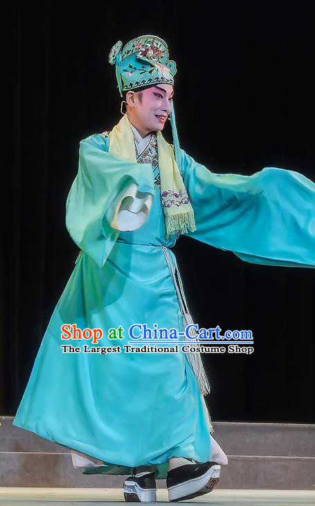 Zhuo Wenjun Chinese Sichuan Opera Niche Apparels Costumes and Headpieces Peking Opera Young Male Garment Scholar Sima Xiangru Clothing