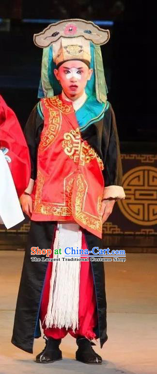 Shuang Tian Guan Chinese Sichuan Opera Swordsman Apparels Costumes and Headpieces Peking Opera Figurant Garment Clothing