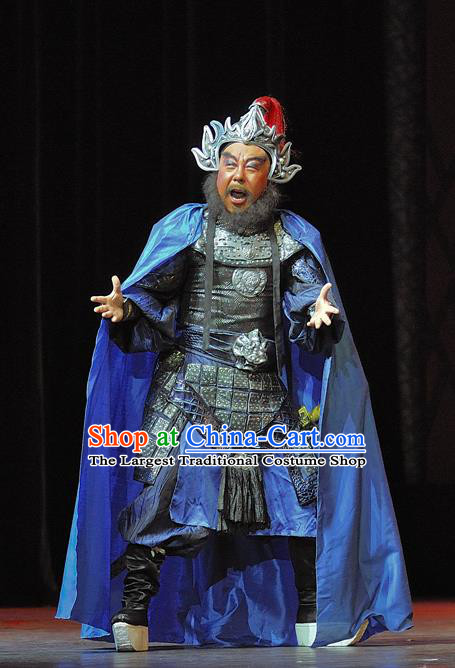 Xi Zhao Qi Shan Chinese Sichuan Opera Apparels Costumes and Headpieces Peking Opera General Wei Yan Armor Garment Martial Male Clothing