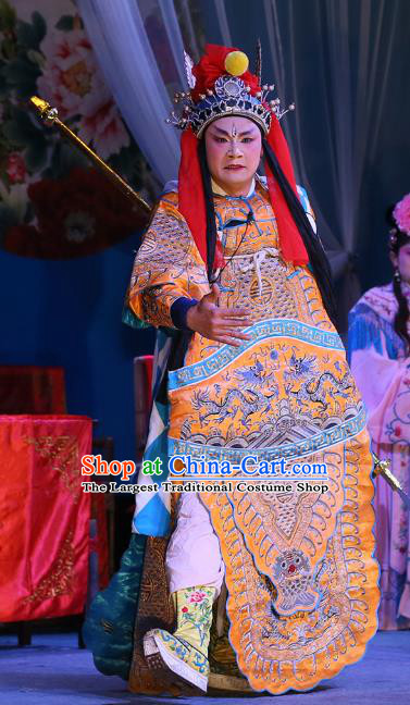 The Lotus Lantern Chinese Sichuan Opera General Armor Apparels Costumes and Headpieces Peking Opera Er Lang God Garment Clothing