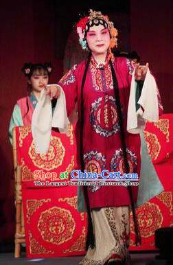 Chinese Sichuan Opera Rich Consort Garment Costumes and Hair Accessories Yu He Qiao Traditional Peking Opera Dame Dress Young Female Apparels