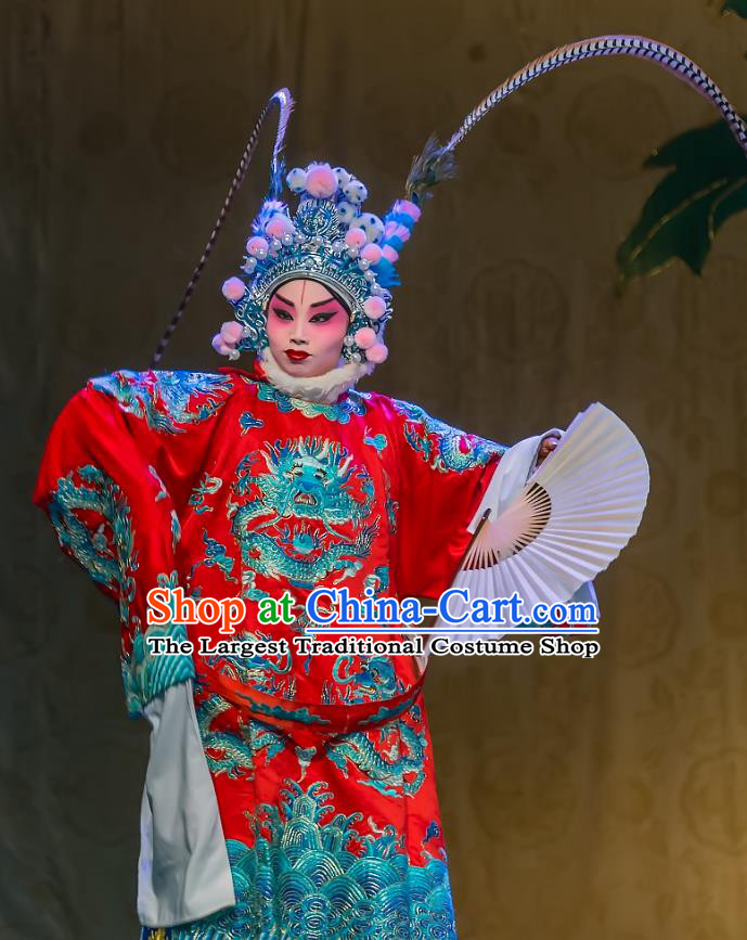 Chinese Sichuan Opera Tao Ma Tan Garment Costumes and Hair Accessories Traditional Peking Opera Martial Female Dress Yang Bajie Apparels