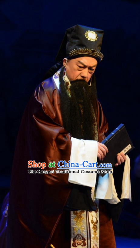 Love Bell Tower Chinese Peking Opera Elderly Male Garment Costumes and Headwear Beijing Opera Laosheng Apparels Shaikh Clothing