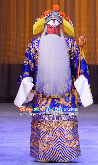 Da Bao Guo Er Jin Gong Chinese Peking Opera Official Xu Yanzhao Garment Costumes and Headwear Beijing Opera Laosheng Apparels Landlord Clothing