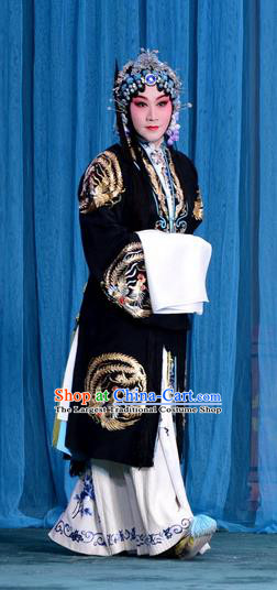 Chinese Beijing Opera Actress Apparels Costumes and Headdress Da Bao Guo Er Jin Gong Traditional Peking Opera Hua Tan Diva Li Yanfei Dress Garment