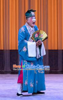 Da Ying Jie Lie Chinese Peking Opera Young Male Garment Costumes and Headwear Beijing Opera Bully Shi Wen Apparels Clown Clothing