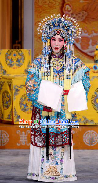 Chinese Beijing Opera Infanta Chai Apparels Actress Costumes and Headdress Number One Scholar Matchmaker Traditional Peking Opera Hua Tan Dress Garment