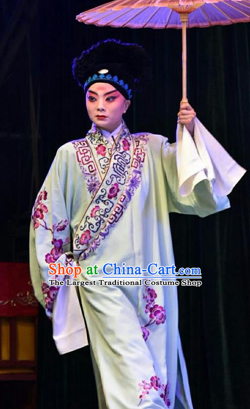 Madam White Snake Chinese Shanxi Opera Niche Apparels Costumes and Headpieces Traditional Jin Opera Xiaosheng Garment Young Male Xu Xian Robe Clothing