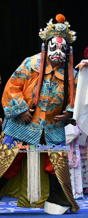 Wo Hu Ling Chinese Shanxi Opera Steward Tang Dan Apparels Costumes and Headpieces Traditional Jin Opera Martial Male Garment Takefu Clothing