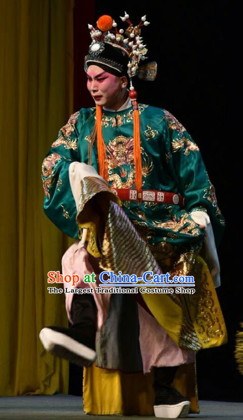 Sacrifice Chinese Shanxi Opera Prince Apparels Costumes and Headpieces Traditional Jin Opera Xiaosheng Garment Noble Childe Zhao Shuo Clothing